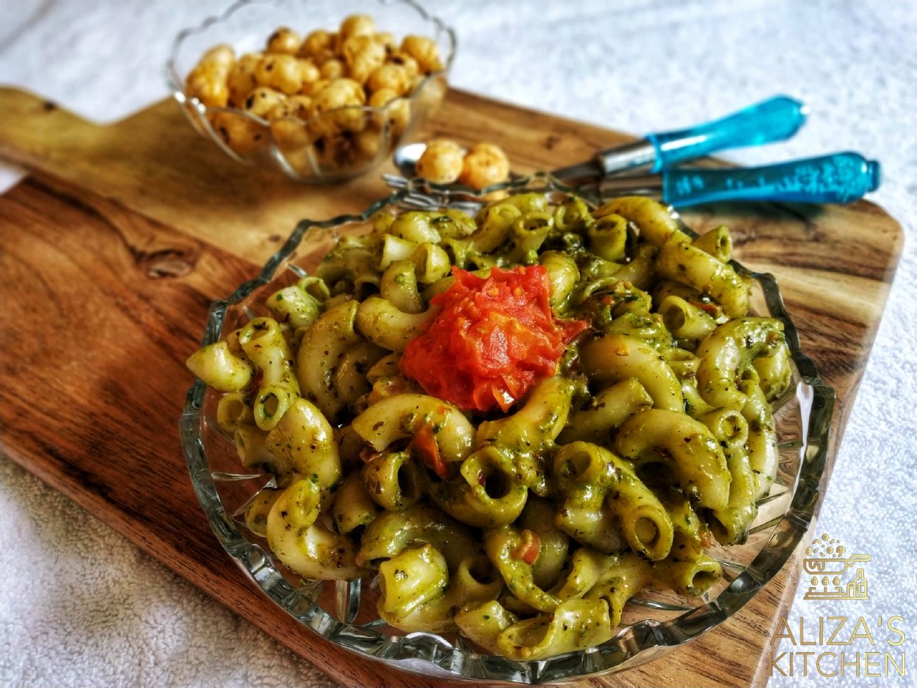 Penne with Spinach pesto